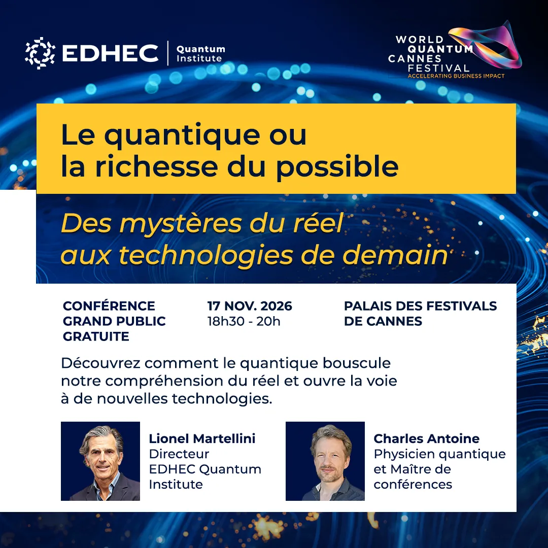 Affiche conférence Le quantique ou la richesse du possible format Carré